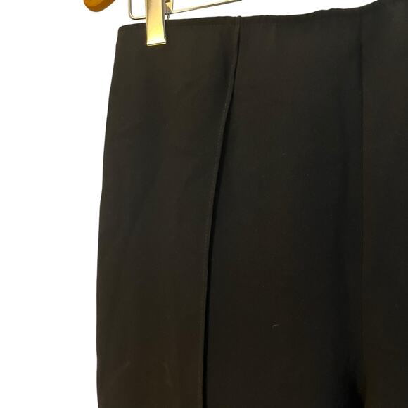Cinq a Sept Brianne Slit-Leg Trousers High Rise Black Front Pintuck Pant Size 10 - Picture 5 of 14